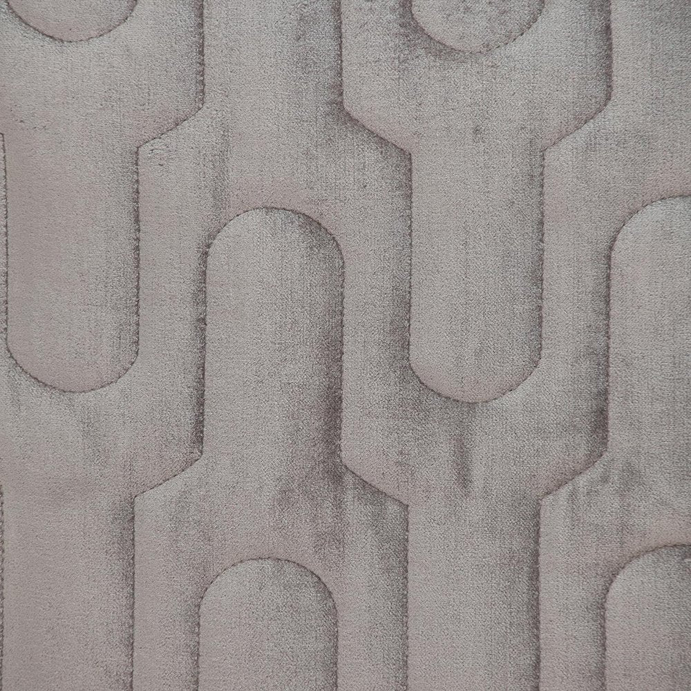 Geometric Lush Quilted Taupe Throw Pillow — view 5