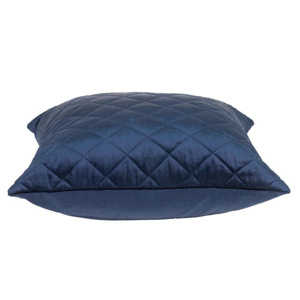 Tufted Diamond Navy Transitional Square Pillow — view 3