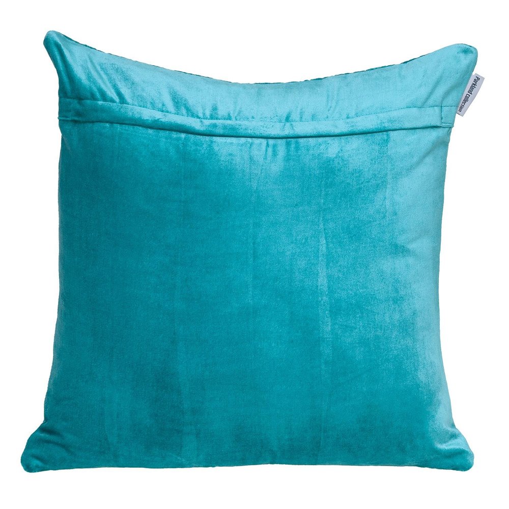 Tufted Diamond Aqua Transitional Square Pillow — view 2