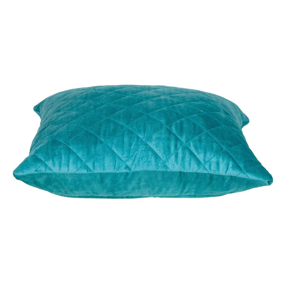 Tufted Diamond Aqua Transitional Square Pillow — view 3