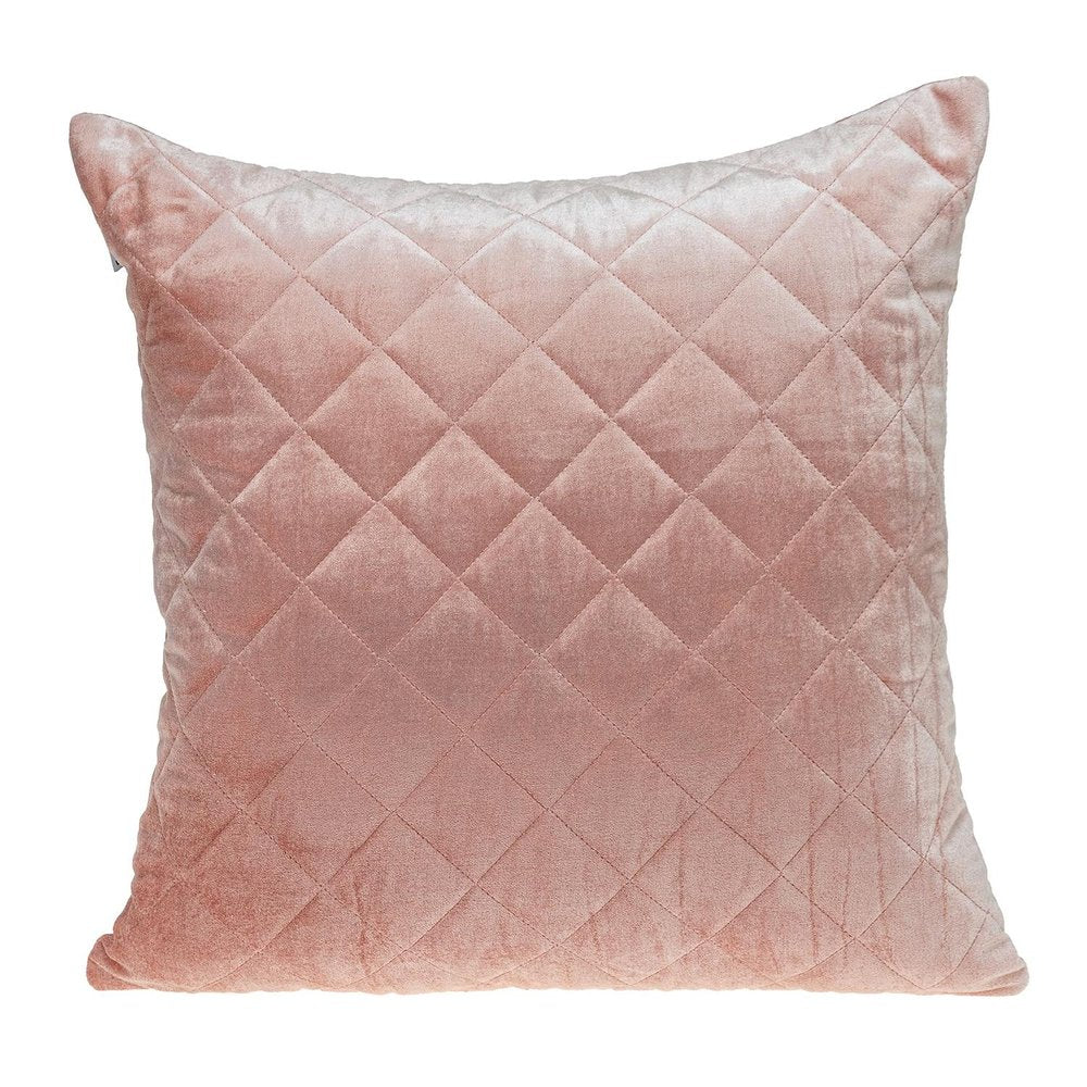 Tufted Diamond Pink Transitional Square Pillow — view 1