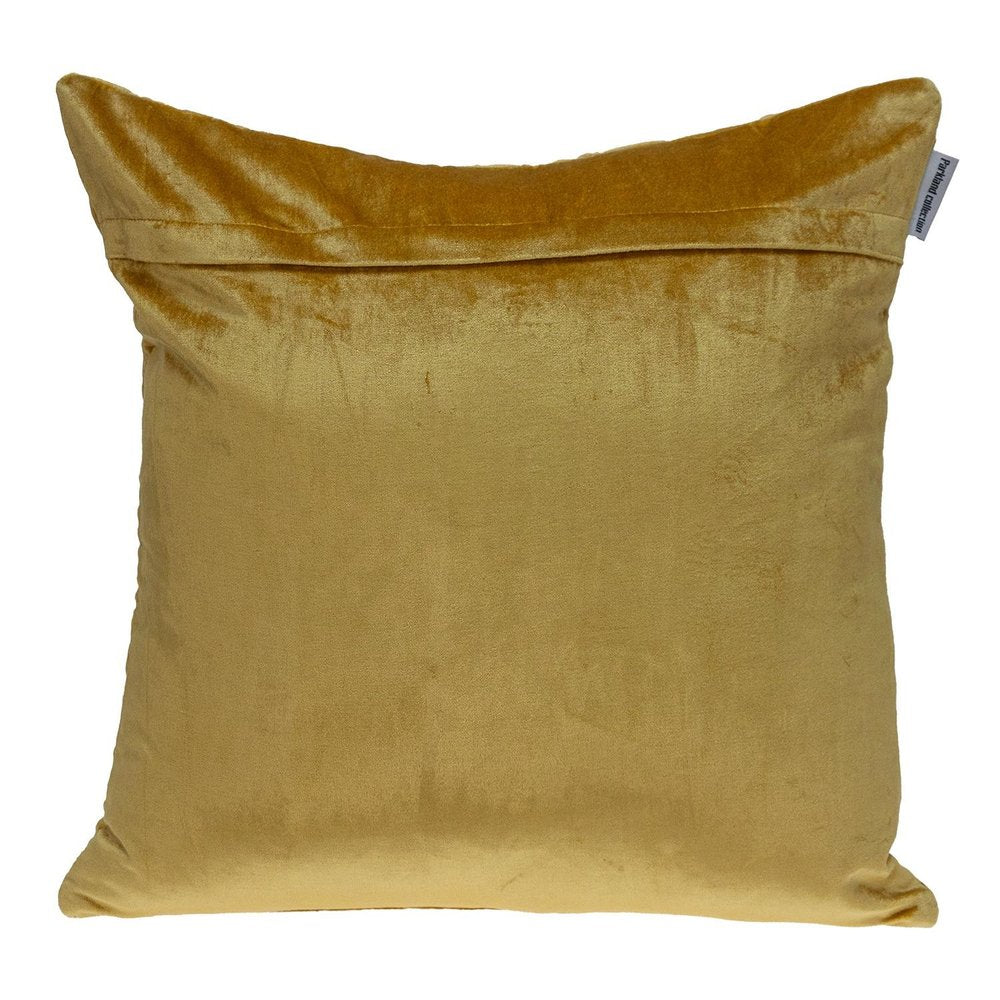 Tufted Diamond Yellow Ochre Transitional Square Pillow — view 2