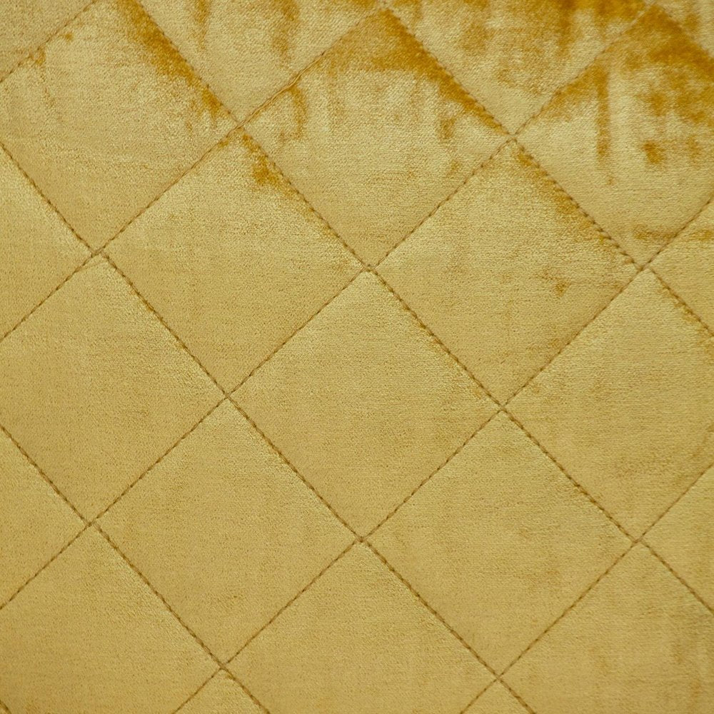 Tufted Diamond Yellow Ochre Transitional Square Pillow — view 5