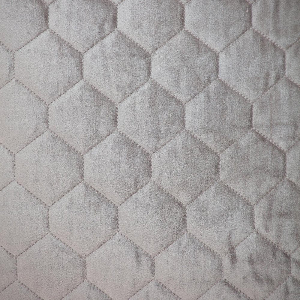 Taupe Tufted Velvet Quilted Throw Pillow — view 5