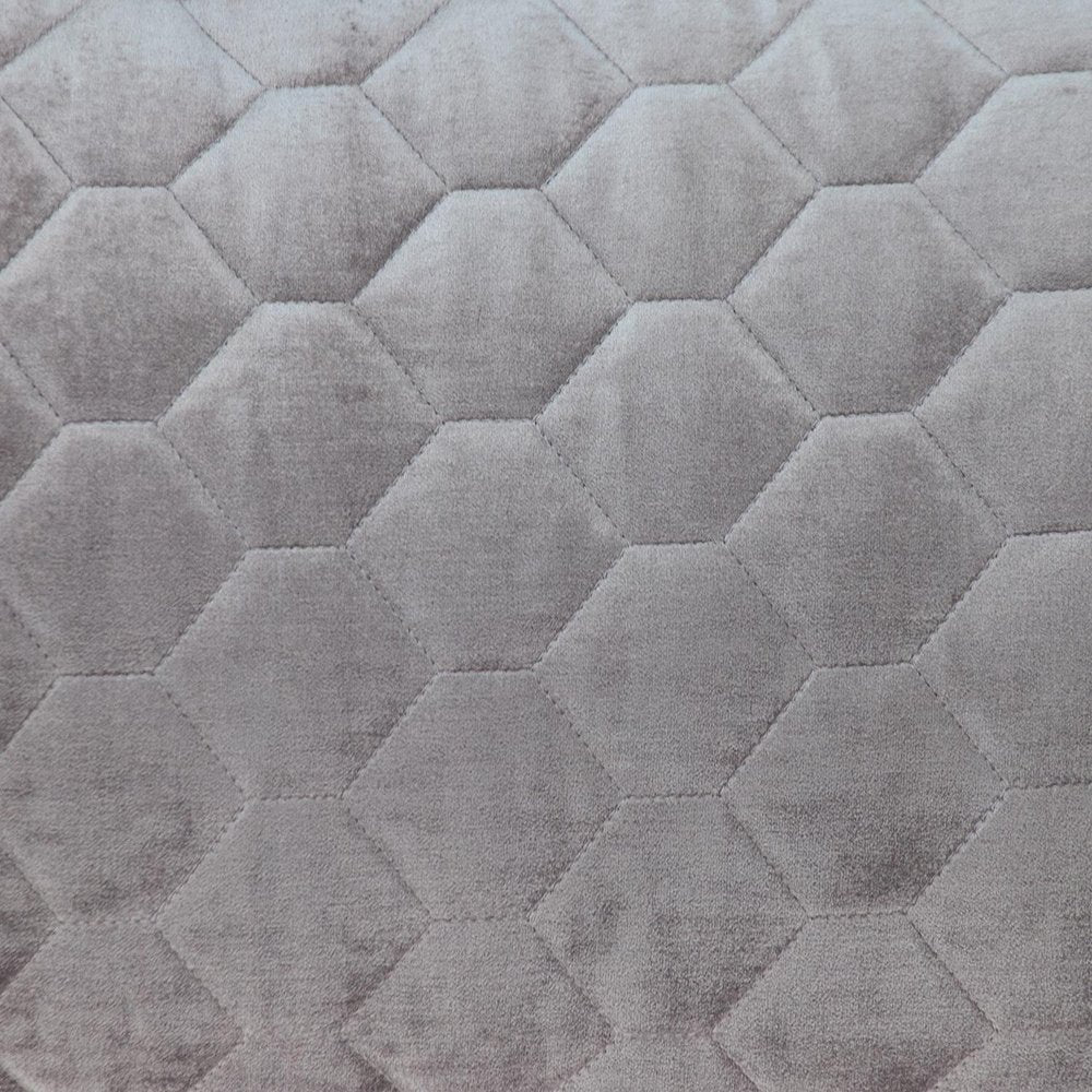 Taupe Tufted Velvet Quilted Lumbar Throw Pillow — view 5