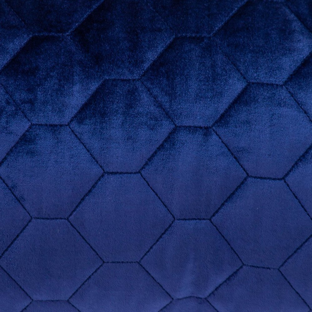 Blue Tufted Velvet Quilted Lumbar Throw Pillow — view 5