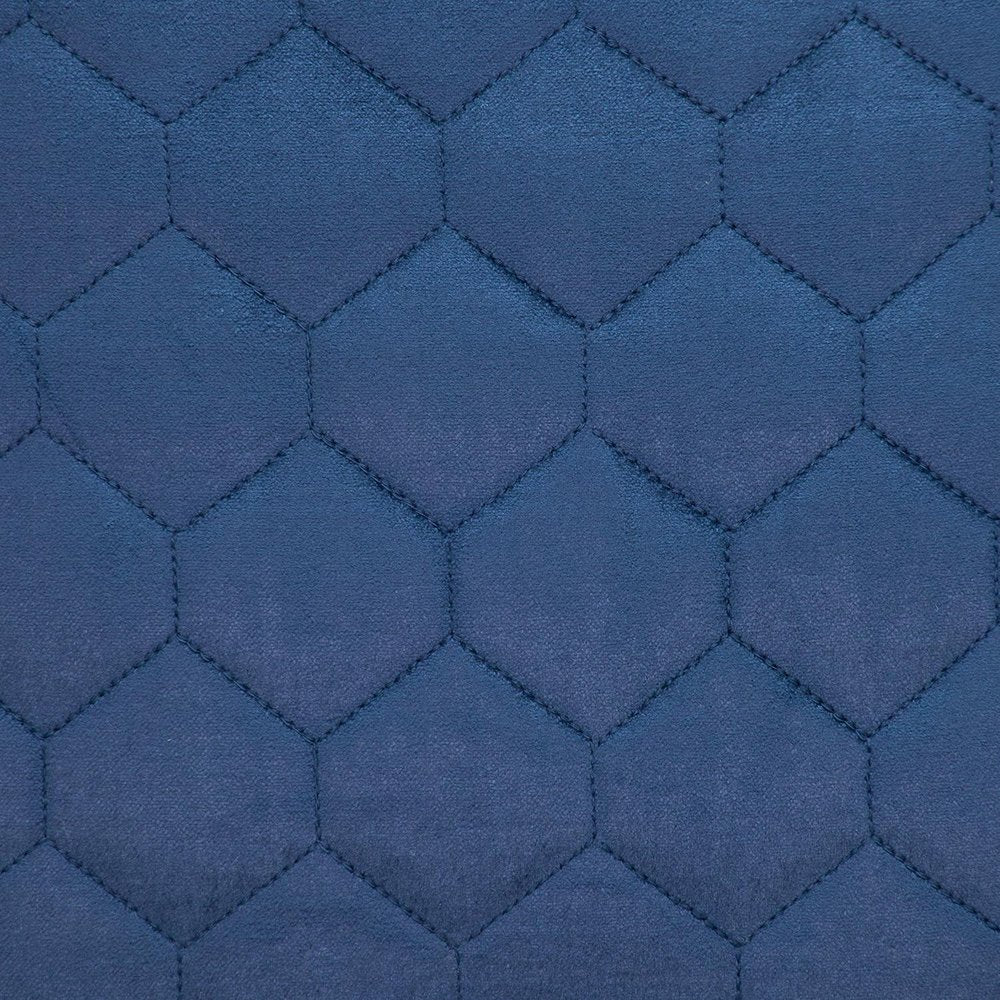 Navy Blue Tufted Velvet Quilted Lumbar Throw Pillow — view 5