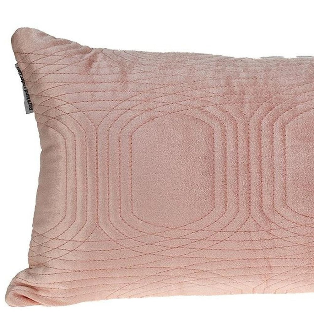 12" X 24" Pink Cotton Blend Throw Pillow — view 6