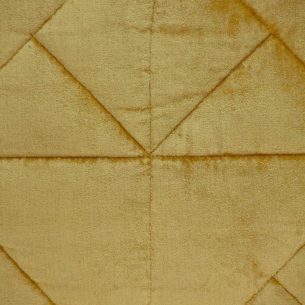 Yellow Chunky Geo Stitched Velvet Decorative Throw Pillow — view 5