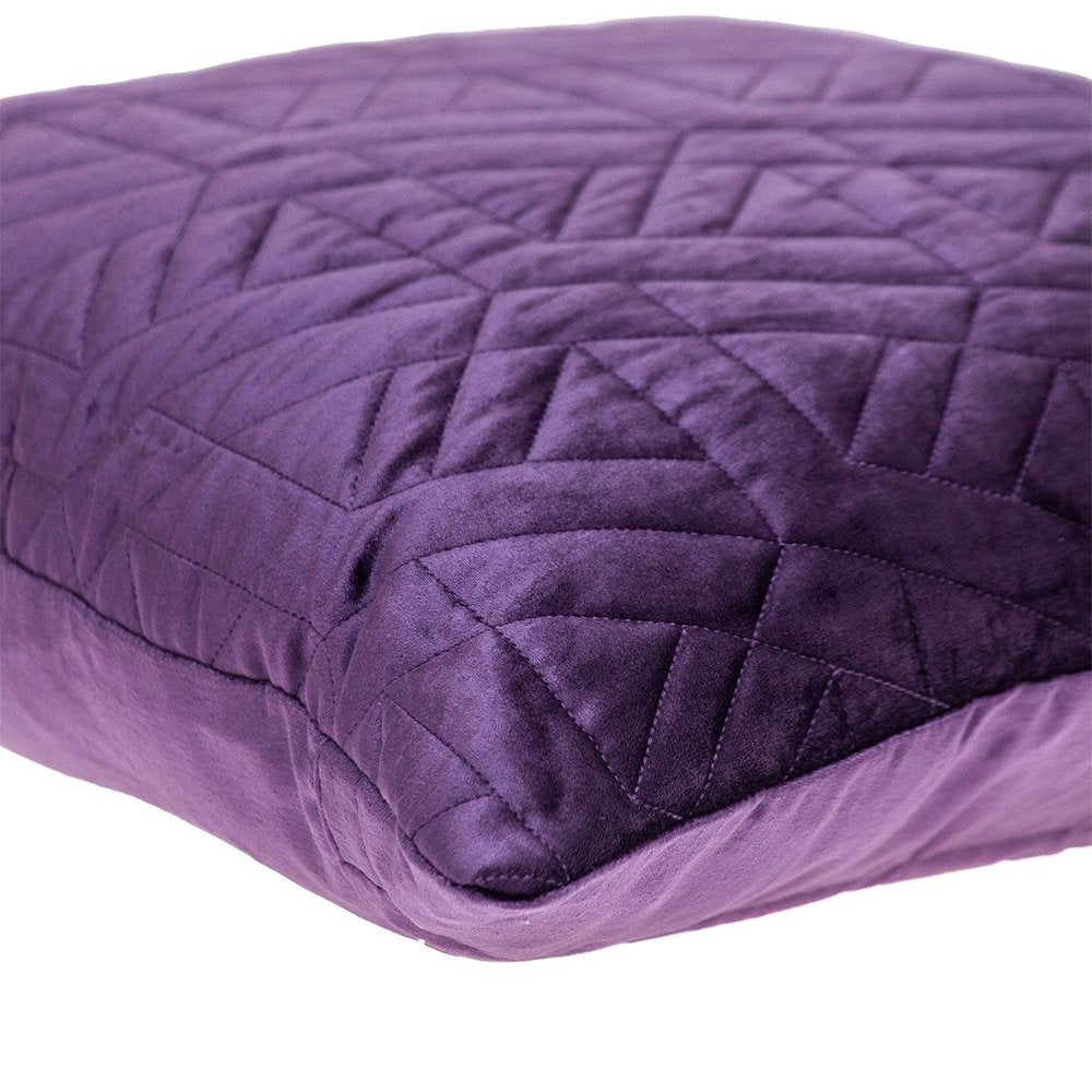 20" Purple Cotton Blend Throw Pillow — view 4