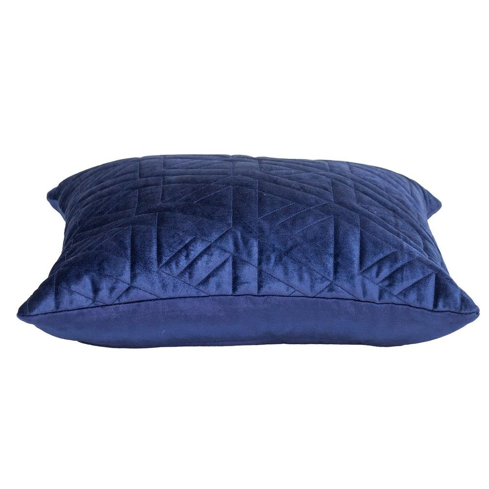 20" Blue Cotton Blend Throw Pillow — view 3