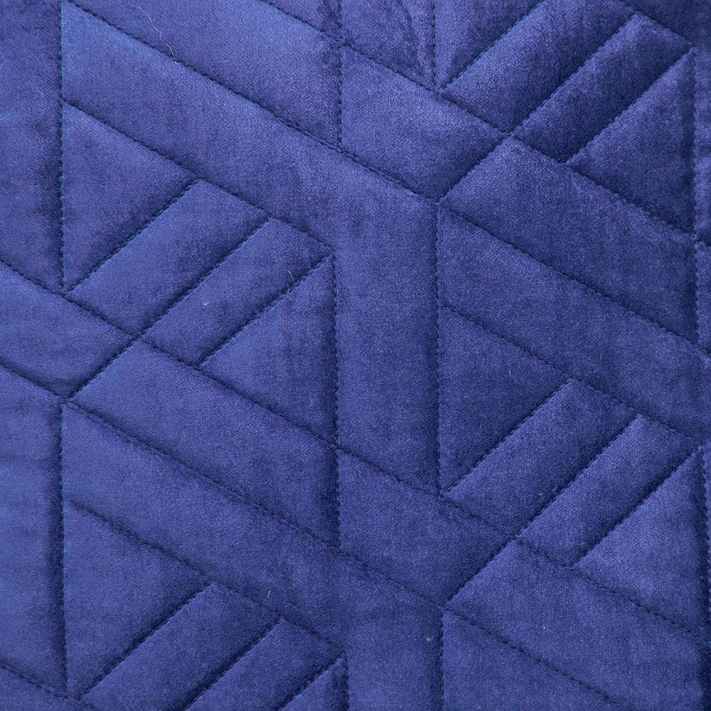 20" Blue Cotton Blend Throw Pillow — view 5
