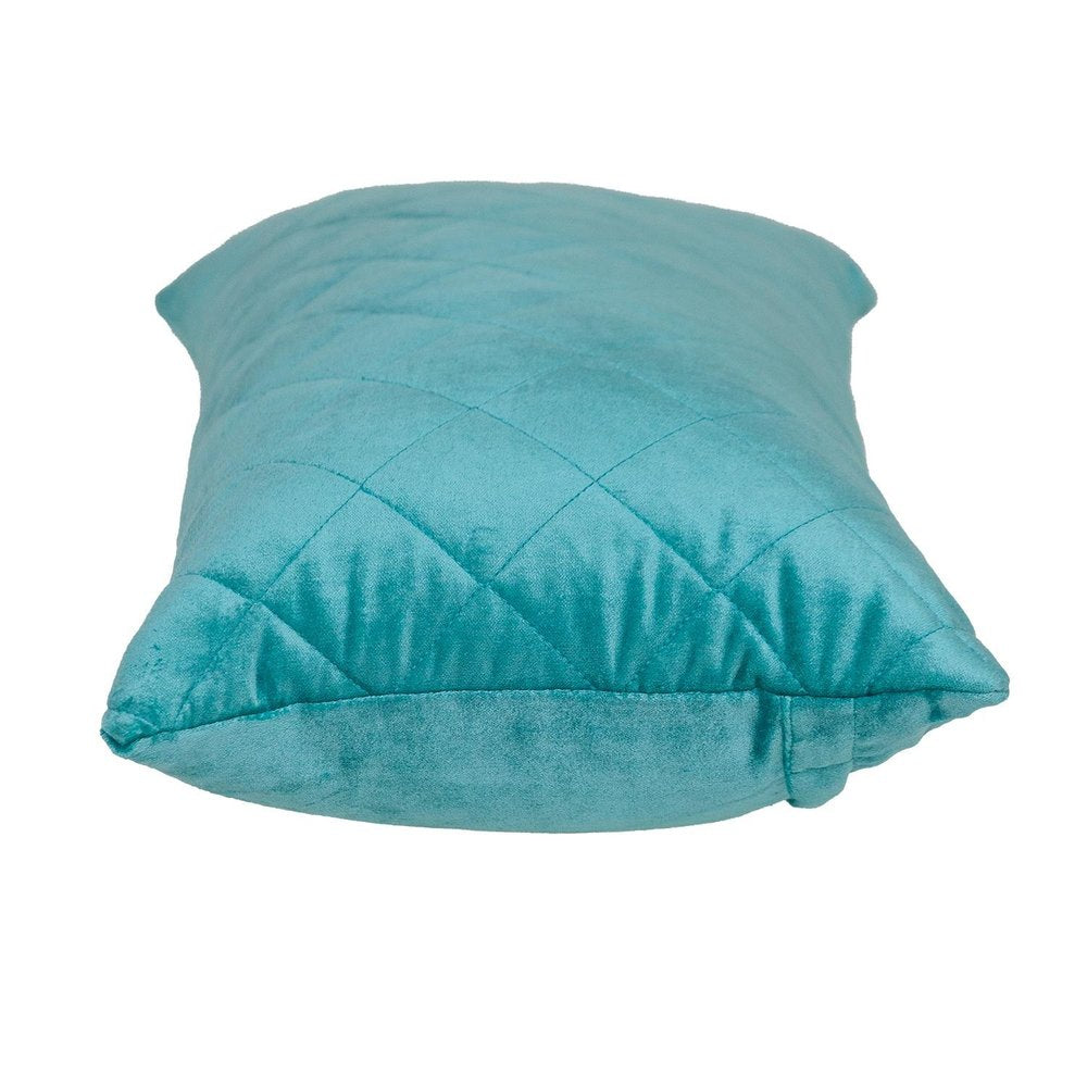 Tufted Diamond Aqua Transitional Lumbar Pillow — view 3