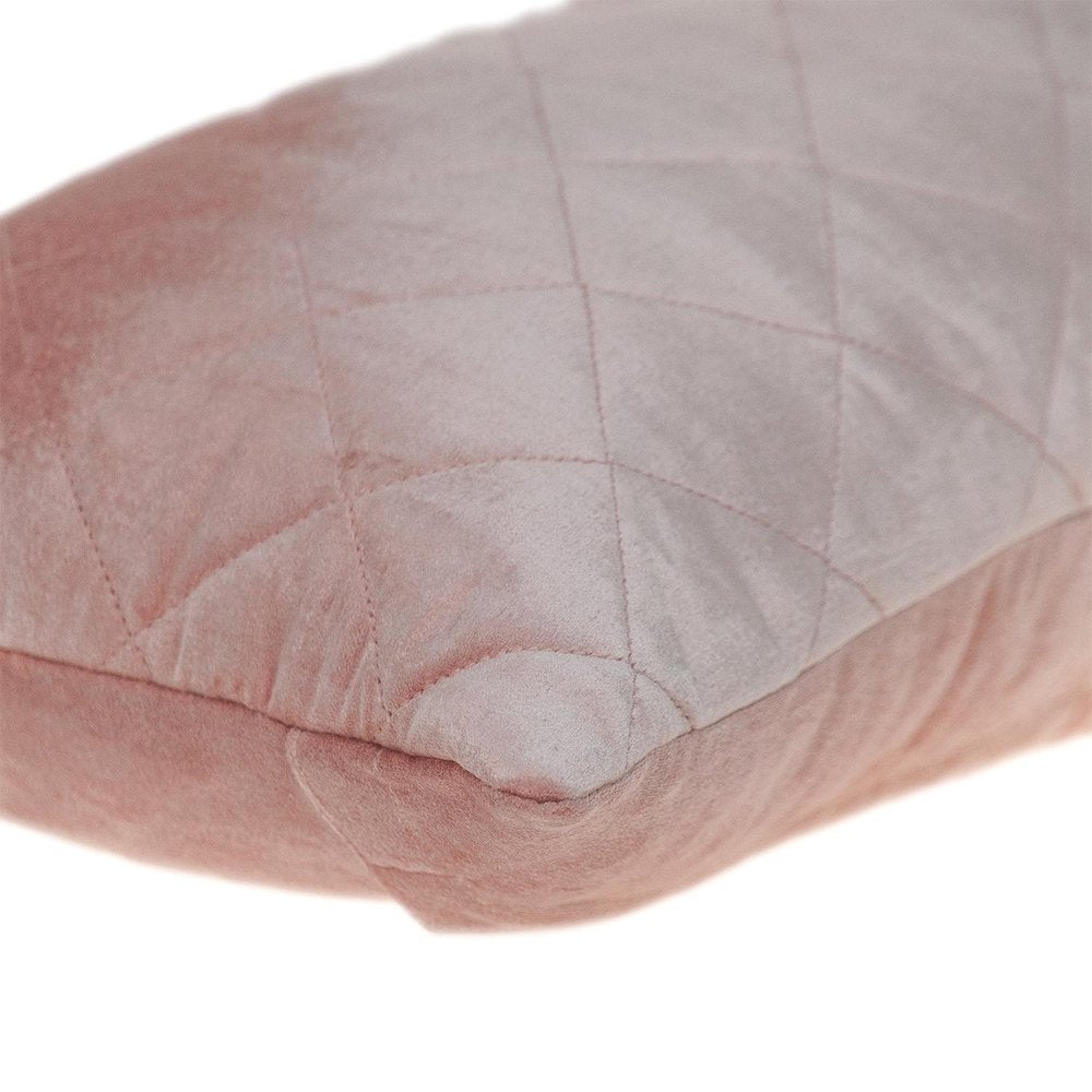 Tufted Diamond Pink Transitional Lumbar Pillow — view 3