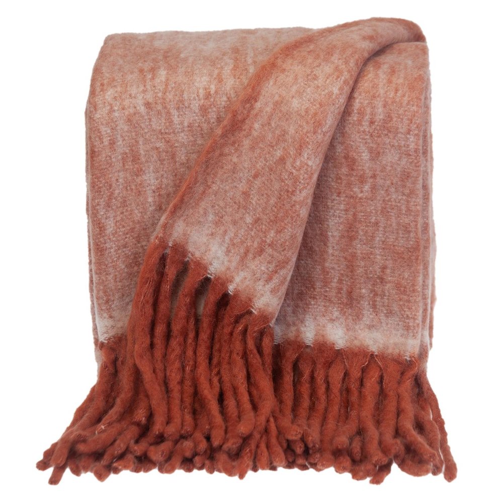 67" X 52" Red Knitted Acrylic Throw Blanket HomeRoots