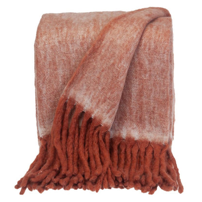 67" X 52" Red Knitted Acrylic Throw Blanket HomeRoots