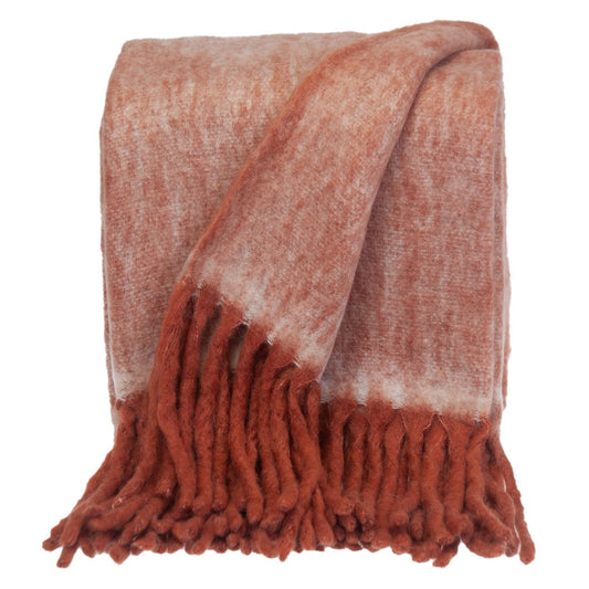 67" X 52" Red Knitted Acrylic Throw Blanket