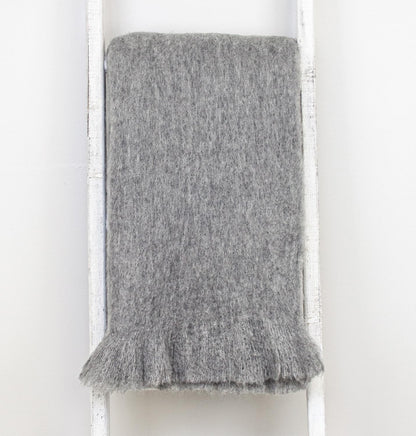 Supreme Soft Gray Solid Color Handloomed Throw Blanket