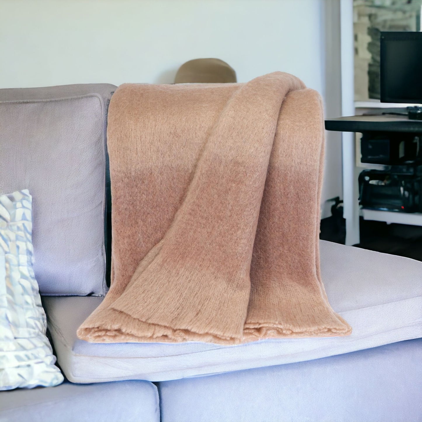 Premier Coral and Blush Handloomed Throw Blanket