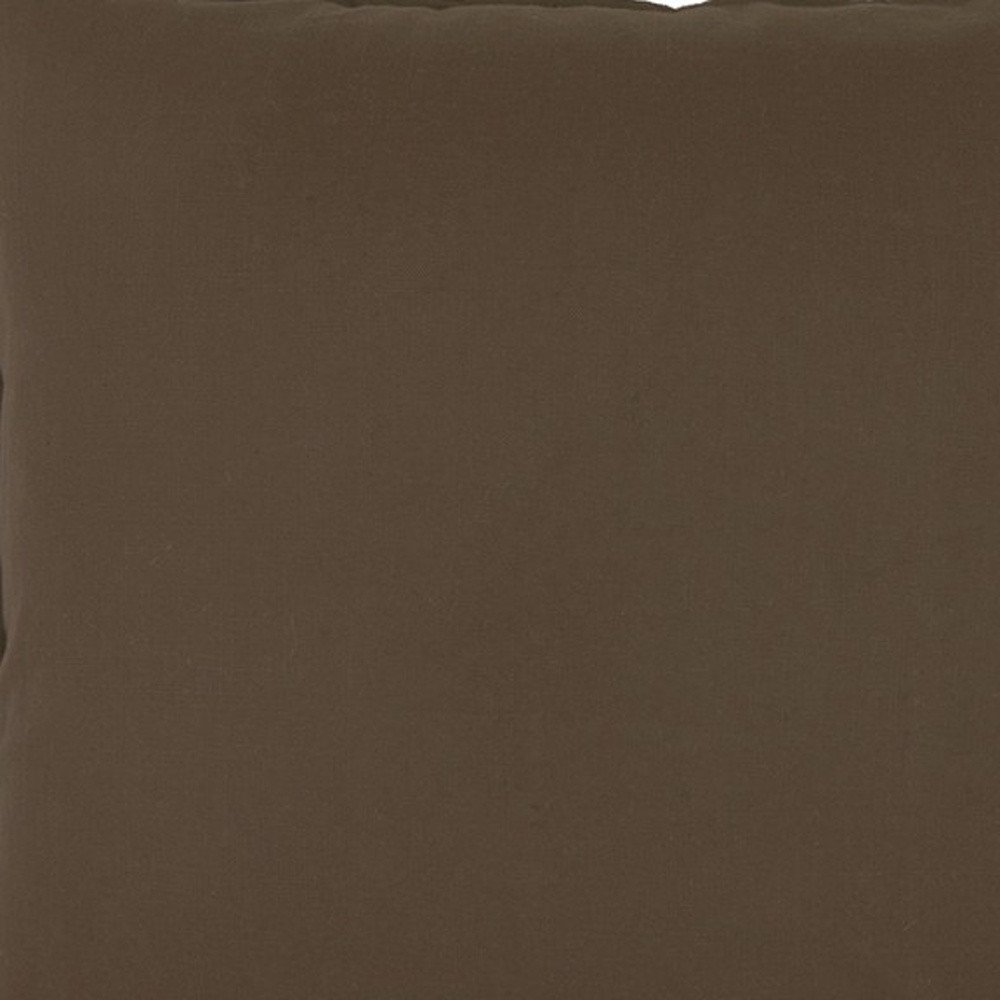 20" Brown Cotton Throw Pillow