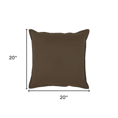 20" Brown Cotton Throw Pillow HomeRoots