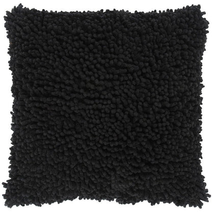 18" Black Cotton Throw Pillow 6.25" (L) x 18.0" (W) x 18.0" (H) FurniFindUSA
