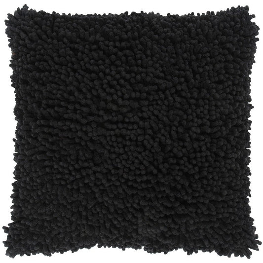 18" Black Cotton Throw Pillow 6.25" (L) x 18.0" (W) x 18.0" (H) FurniFindUSA