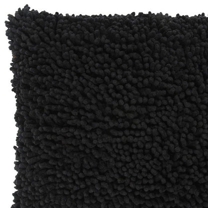 18" Black Cotton Throw Pillow 6.25" (L) x 18.0" (W) x 18.0" (H) FurniFindUSA