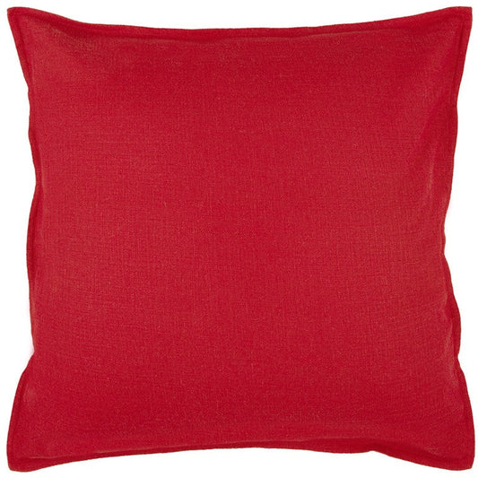 20" Red Cotton Throw Pillow 6.25" (L) x 20.0" (W) x 20.0" (H) FurniFindUSA