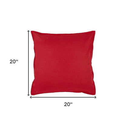 20" Red Cotton Throw Pillow HomeRoots