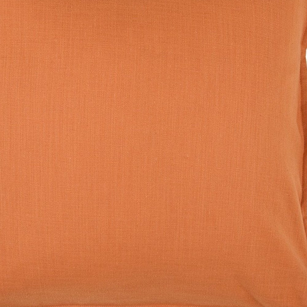 20" Orange Cotton Throw Pillow — view 3