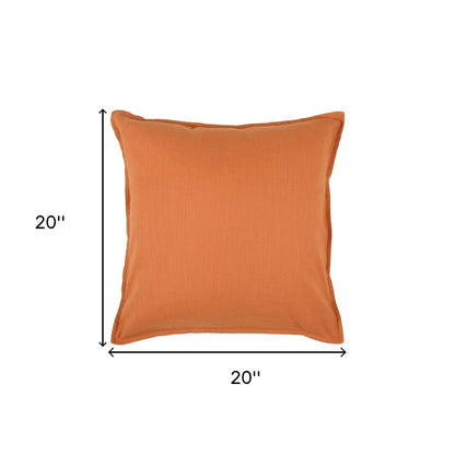 20" Orange Cotton Throw Pillow HomeRoots