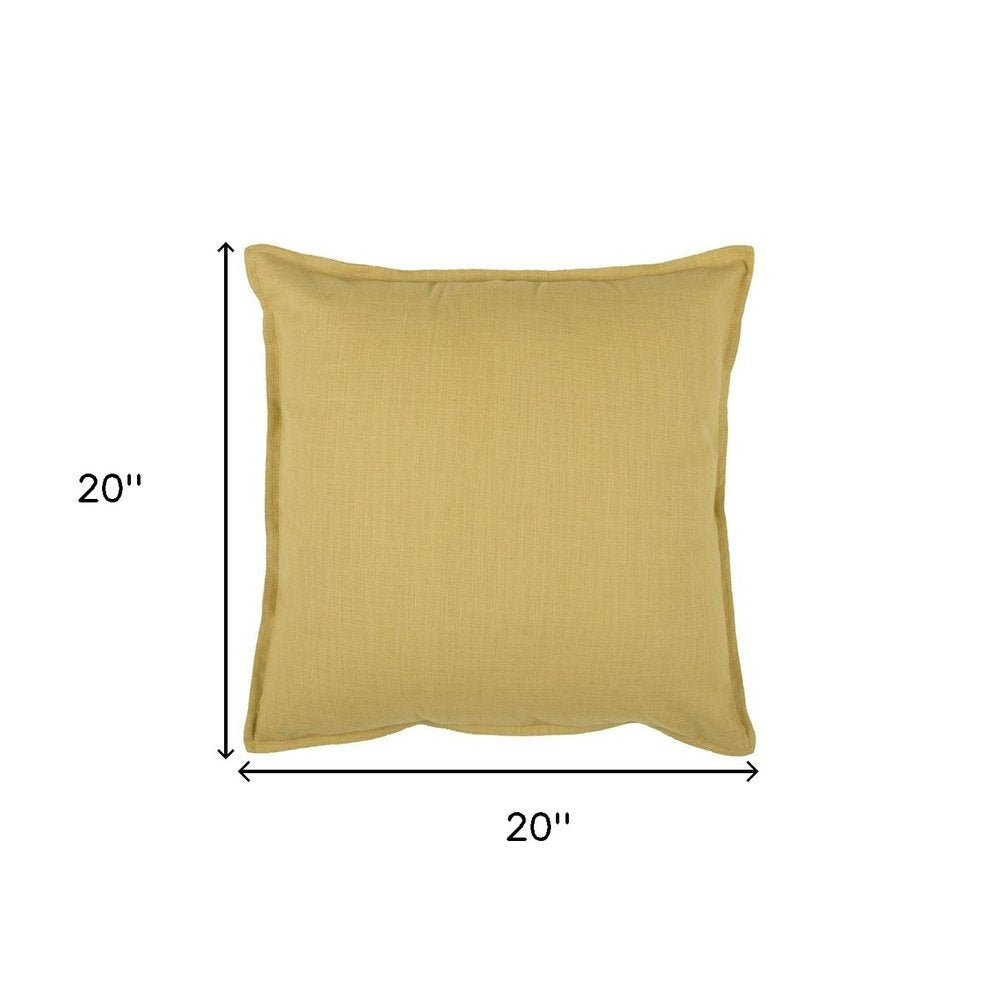 20" Tan Cotton Throw Pillow HomeRoots