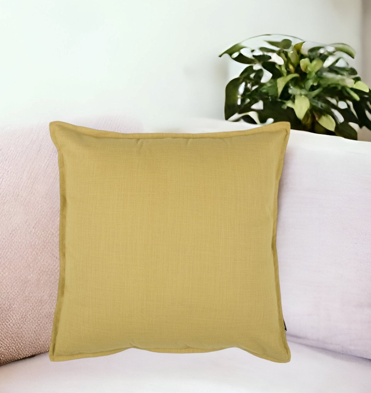 20" Tan Cotton Throw Pillow 6.25" (L) x 20.0" (W) x 20.0" (H) FurniFindUSA