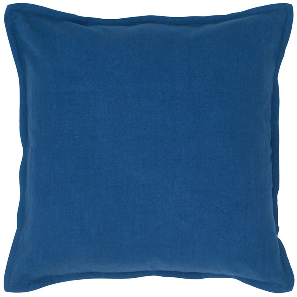 20" Blue Cotton Throw Pillow — view 1