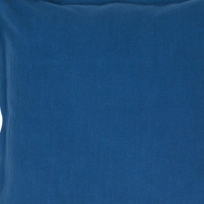 20" Blue Cotton Throw Pillow 6.25" (L) x 20.0" (W) x 20.0" (H) FurniFindUSA