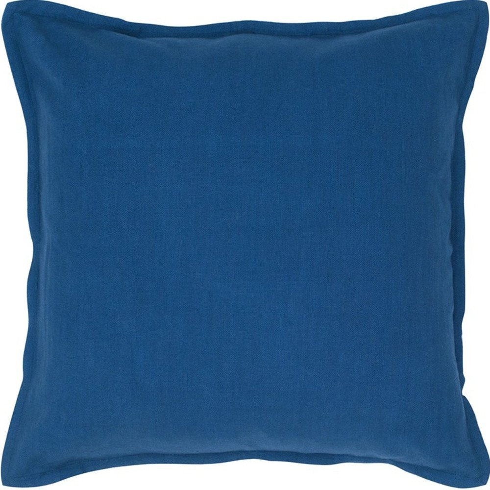 20" Blue Cotton Throw Pillow HomeRoots
