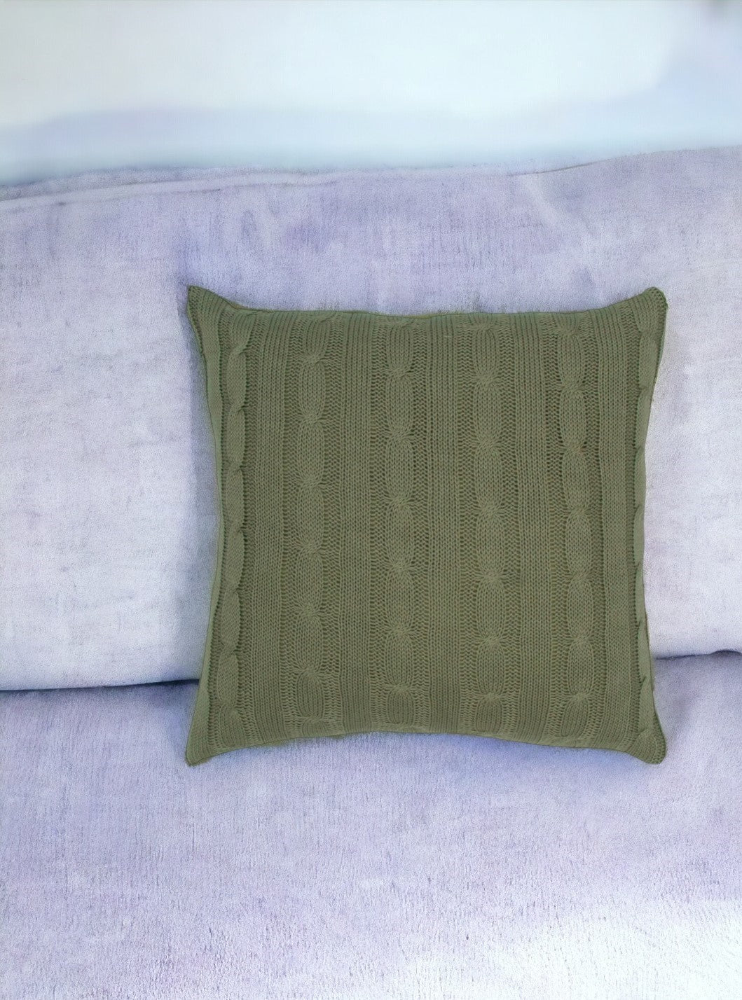 18" Olive Cotton Throw Pillow FurniFindUSA