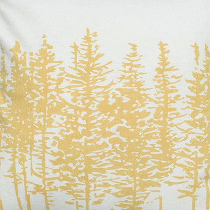 18" Yellow and Ivory Cotton Throw Pillow 6.25" (L) x 18.0" (W) x 18.0" (H) FurniFindUSA