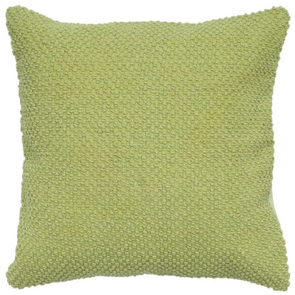 20" Green Cotton Throw Pillow