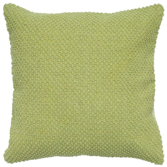 20" Green Cotton Throw Pillow