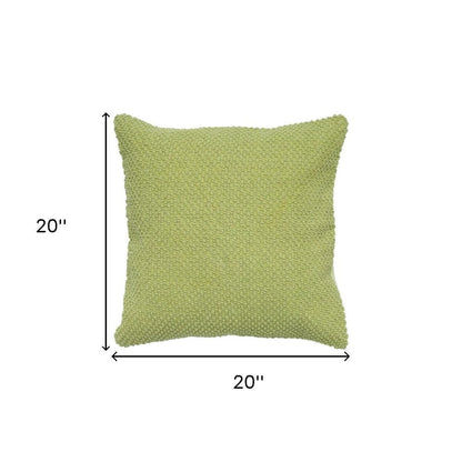 20" Green Cotton Throw Pillow HomeRoots