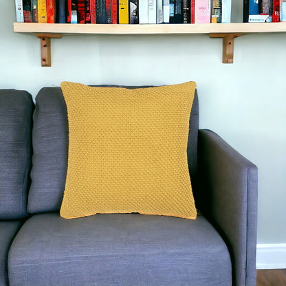 20" Gold Cotton Throw Pillow FurniFindUSA