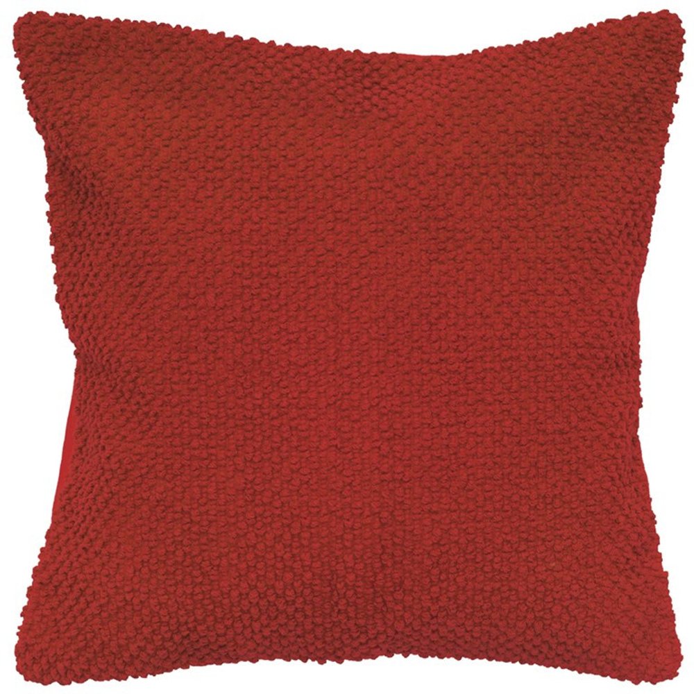 20" Red Cotton Throw Pillow — view 4