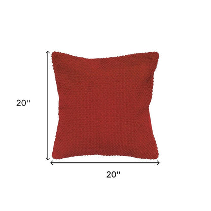 20" Red Cotton Throw Pillow HomeRoots