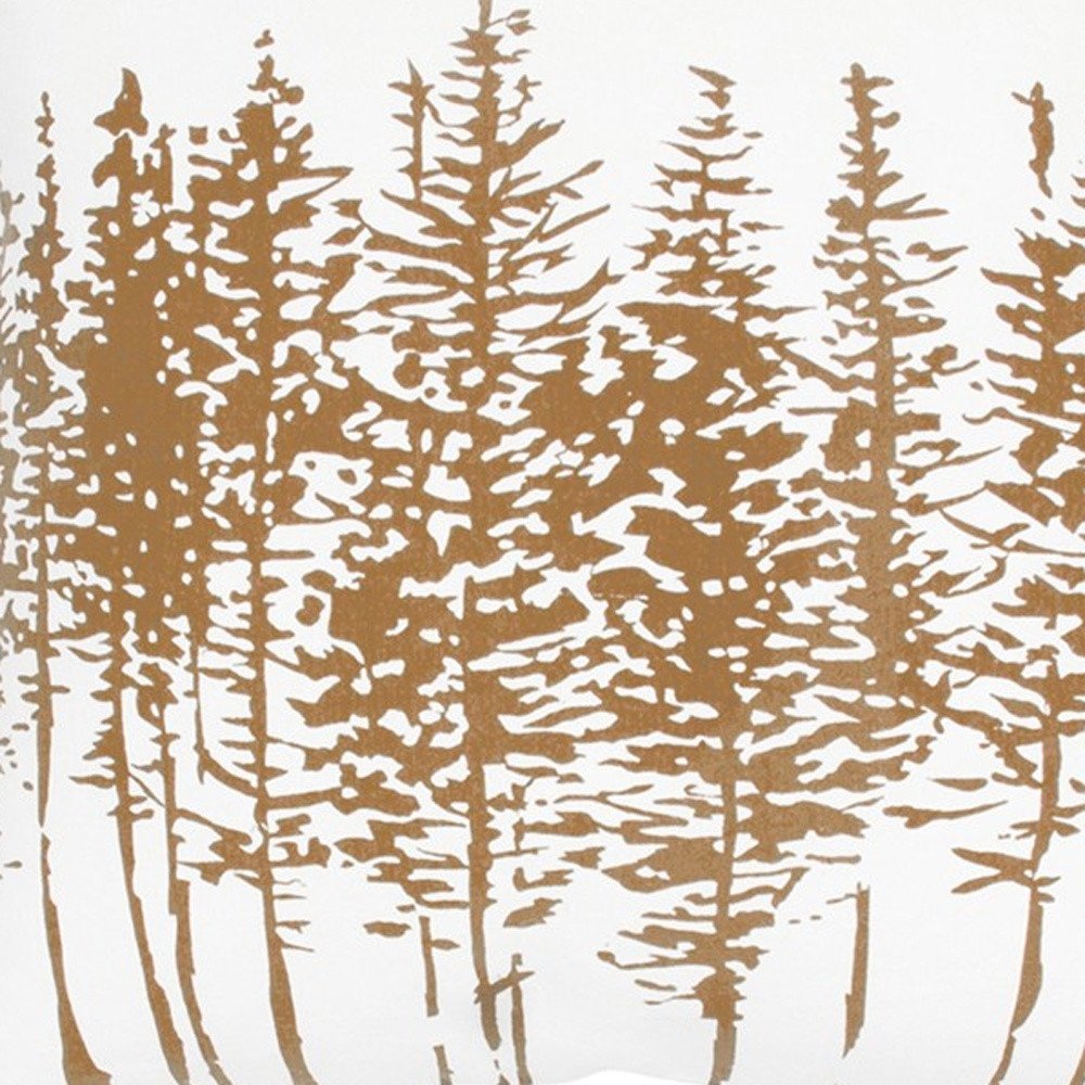 18" Brown and Ivory Forest Cotton Throw Pillow — view 4