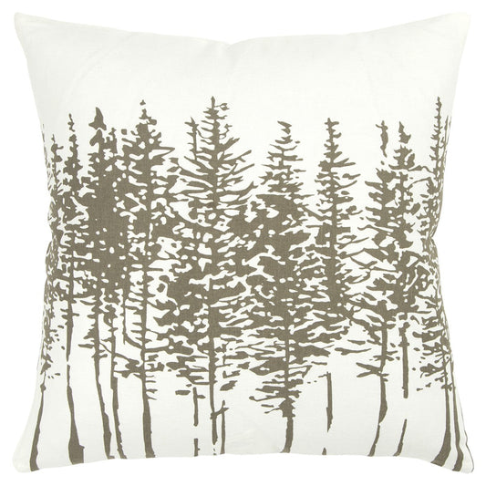 18" Gray Cotton Throw Pillow 6.25" (L) x 18.0" (W) x 18.0" (H) FurniFindUSA