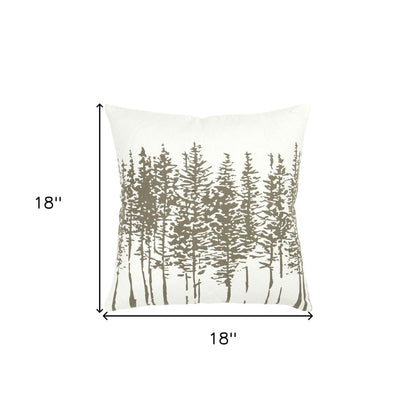 18" Gray Cotton Throw Pillow HomeRoots