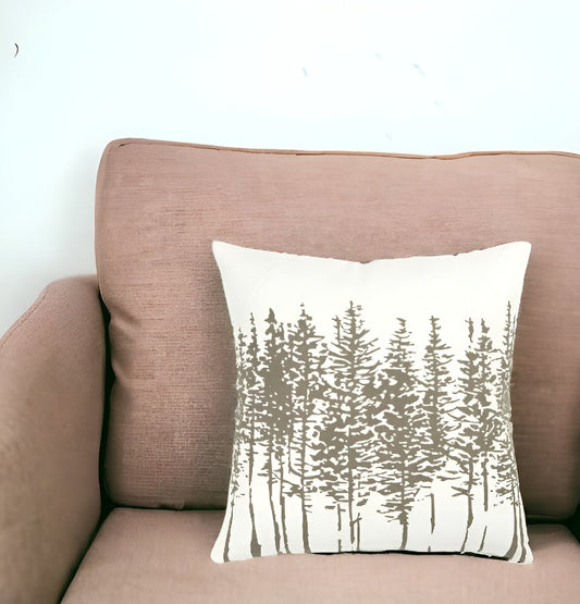 18" Gray Cotton Throw Pillow 6.25" (L) x 18.0" (W) x 18.0" (H) FurniFindUSA