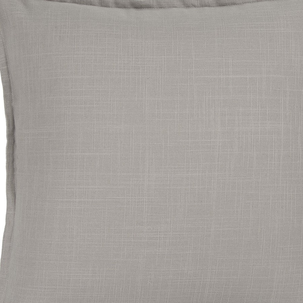 20" Gray Cotton Throw Pillow 6.25" (L) x 20.0" (W) x 20.0" (H) FurniFindUSA